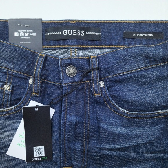 Guess Relaxed Tapered Jeans Men's 29x30 Slim Globetrotter Reclaimed Vintage‎ NWT - Picture 6 of 14